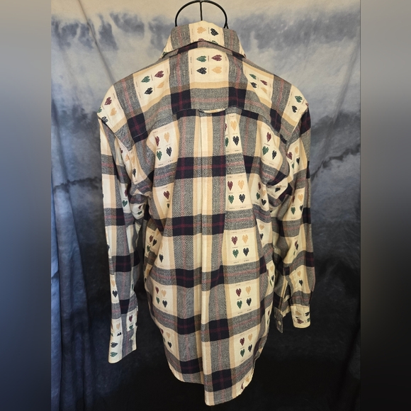Company One Heart Plaid Shirt sz Small - Picture 2 of 4